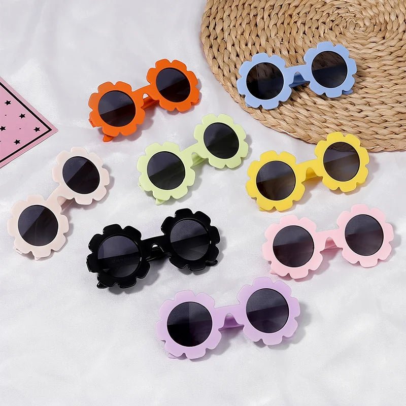 Cat Shop Boys - 0 - 24 Months Baby Polarizrd Round Sun Flower Flexible Bendable Flower Baby Polarized Sunglasses with Strap for Newborn Infant