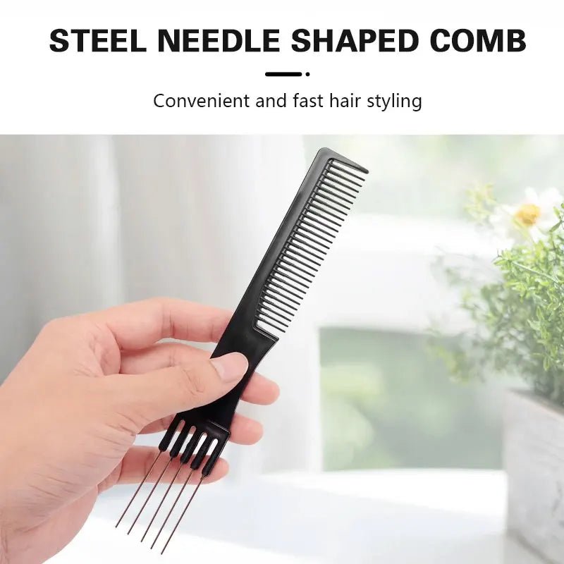 Cat Shop Boys - 10Pcs Hair Comb Hairdresser Brush Black Plastic Hairbrush Hair Styling Tail Comb Mini Salon Hair Tools