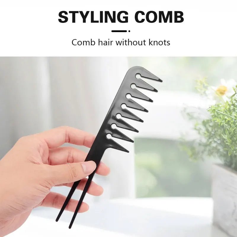 Cat Shop Boys - 10Pcs Hair Comb Hairdresser Brush Black Plastic Hairbrush Hair Styling Tail Comb Mini Salon Hair Tools