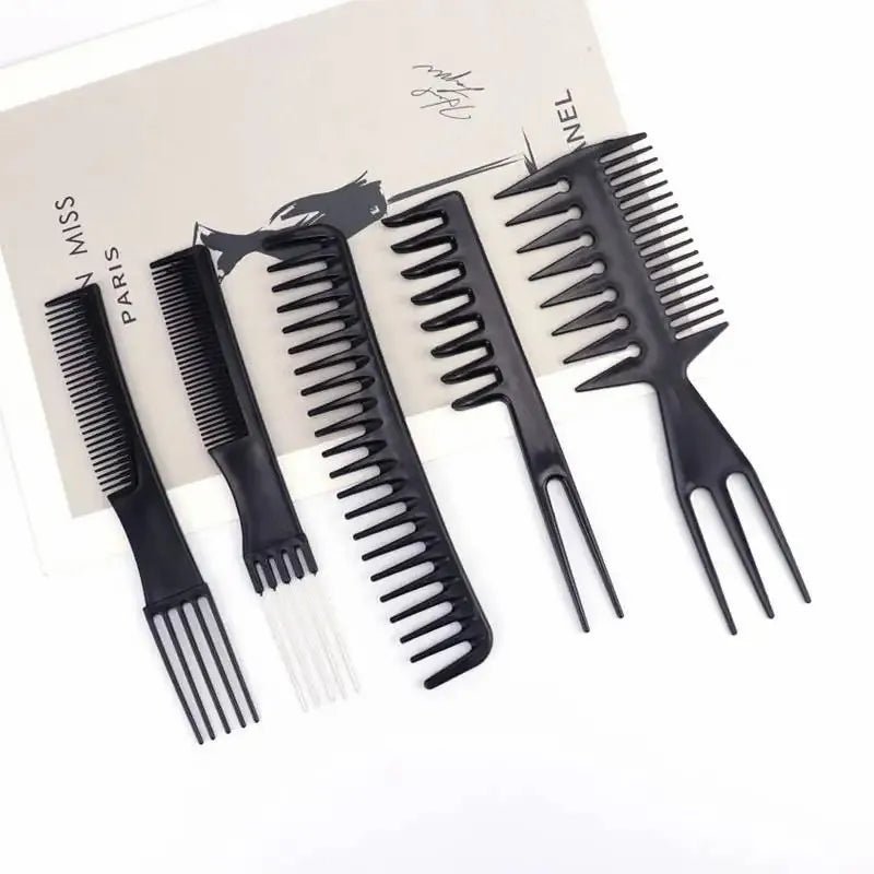 Cat Shop Boys - 10Pcs Hair Comb Hairdresser Brush Black Plastic Hairbrush Hair Styling Tail Comb Mini Salon Hair Tools