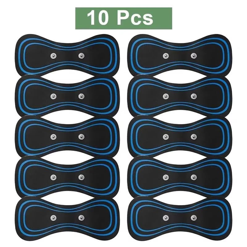 Cat Shop Boys - 10pcs Rechargeable Portable Mini Electric Neck Massager,Neck Massage Stimulator Sticker Therapy Device,Healthy Therapy Equipment