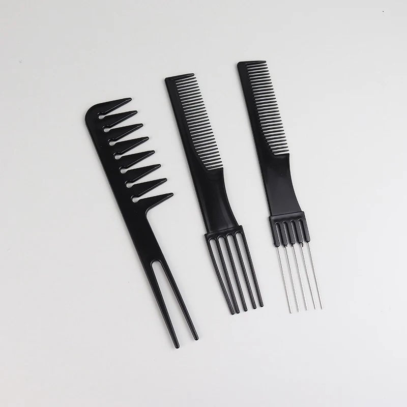 Cat Shop Boys - 10pcs/set black hair comb set with 10 different designs multifunctional anti - static hair care comb set