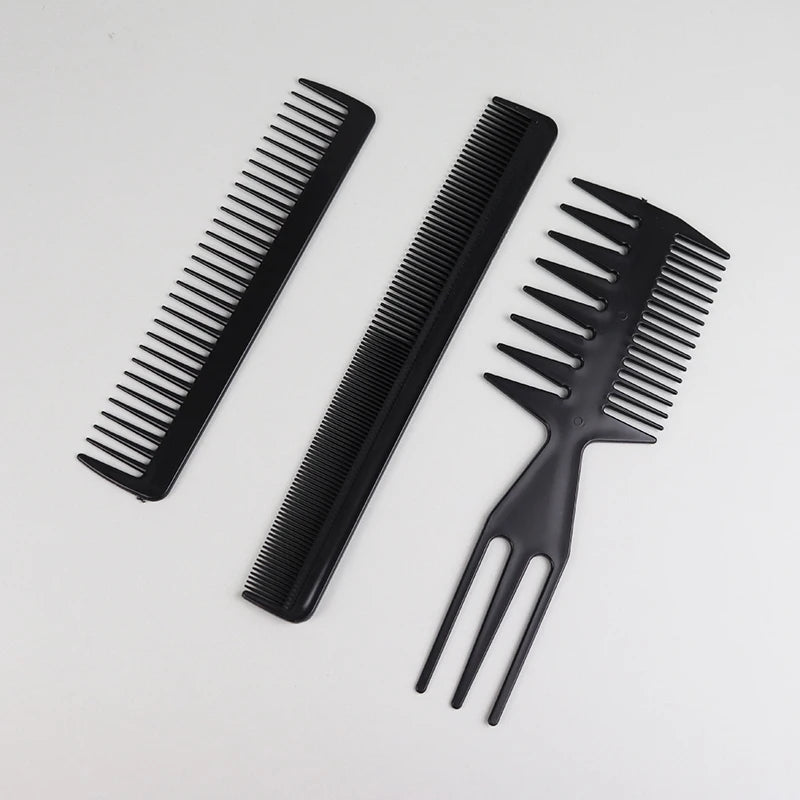 Cat Shop Boys - 10pcs/set black hair comb set with 10 different designs multifunctional anti - static hair care comb set