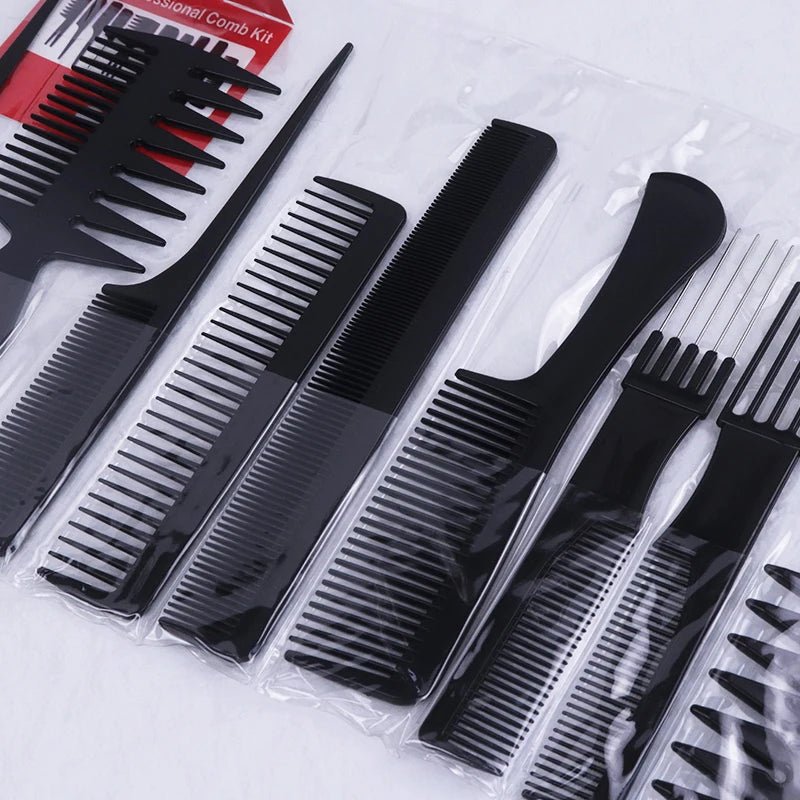 Cat Shop Boys - 10pcs/set of hair combs multifunctional hair combs anti - static hair care and beauty tools set stylist accessories