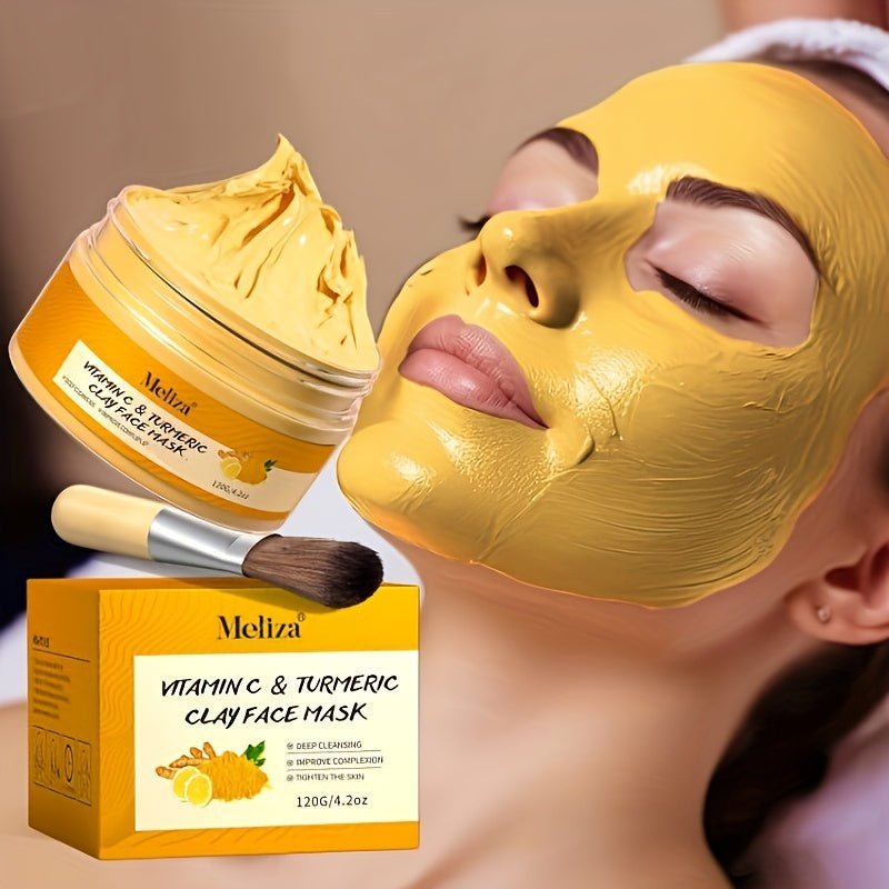 Cat Shop Boys - 120g Turmeric Vitamin C Cleansing Mask, Turmeric Mud Mask Deep Cleansing Mask, Vitamin C Mask