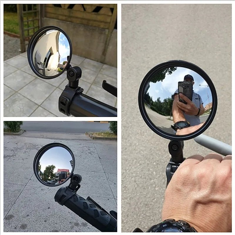 Cat Shop Boys - 1/2PCS Universal Bike Rearview Mirror 360 Degree Adjustable Rear View Mirror Cycling Accessories Bicycle Handlebar Mirrors