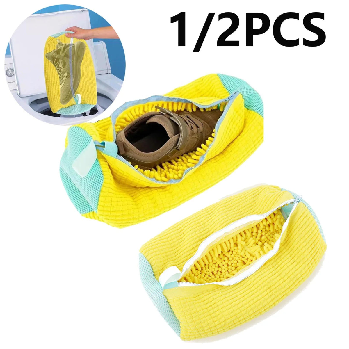 Cat Shop Boys - 1/2PCS Wash Bag Padded Net Laundry Shoes Protector Household Machine Washing Shoes Bags Friendly Laundry Bag Drying Bags