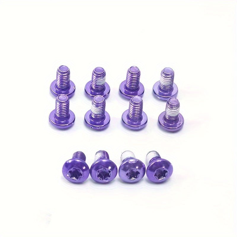 Cat Shop Boys - 12pcs/set Bicycle T25 Disc Screws, Stainless Steel Road Bike Fixed Screws, Bicycle Accessories