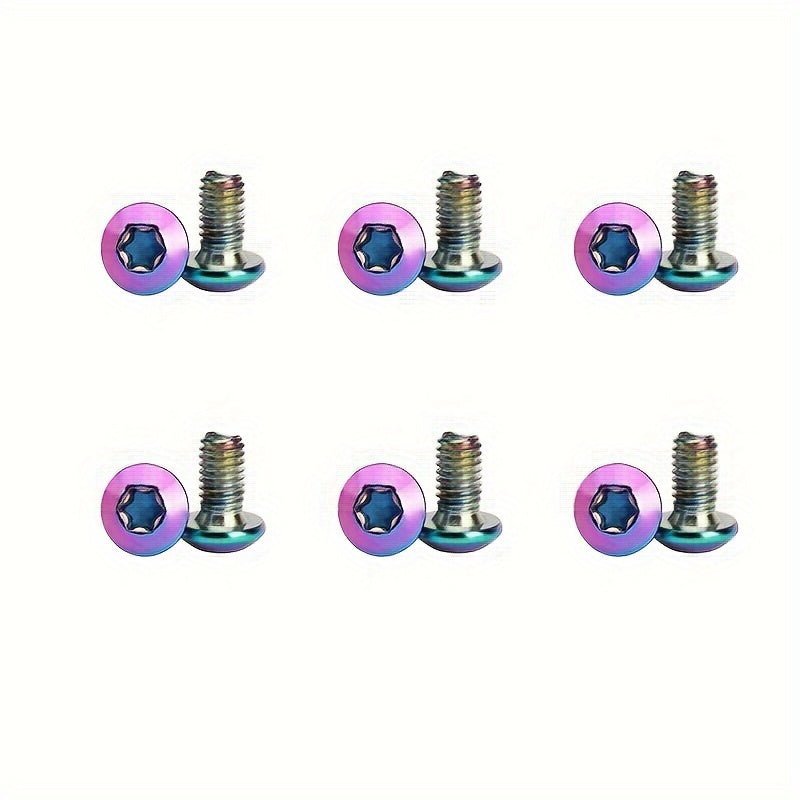 Cat Shop Boys - 12pcs/set Bicycle T25 Disc Screws, Stainless Steel Road Bike Fixed Screws, Bicycle Accessories