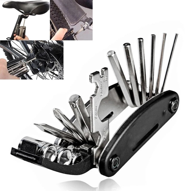 Cat Shop Boys - 16 - in - 1 High - Carbon Steel Mountain Bike Repair Tool Kit - Essential Tools for Quick and Easy Bike Maintenance