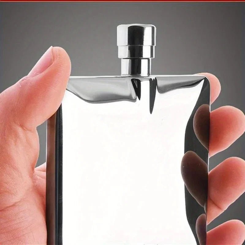 Cat Shop Boys - 1Pc 100ml / 4Oz Flat Vodka Hip Flask Stainless Steel Portable Camping Flagons Liquor Whiskey Bottle Men Gift