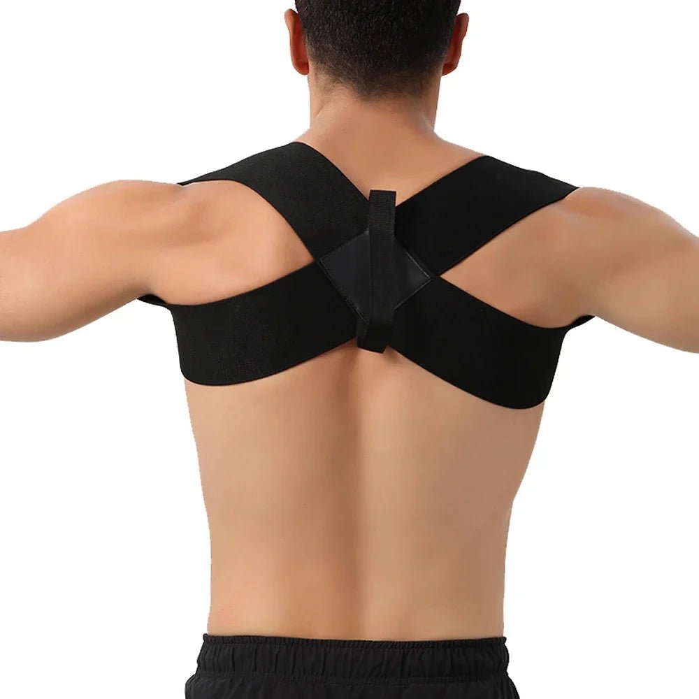 Cat Shop Boys - 1PC Adjustable Back Shoulder Posture Corrector Belt, Clavicle Spine Support Reshape Your Body, Home Sport Upper Back Neck Brace