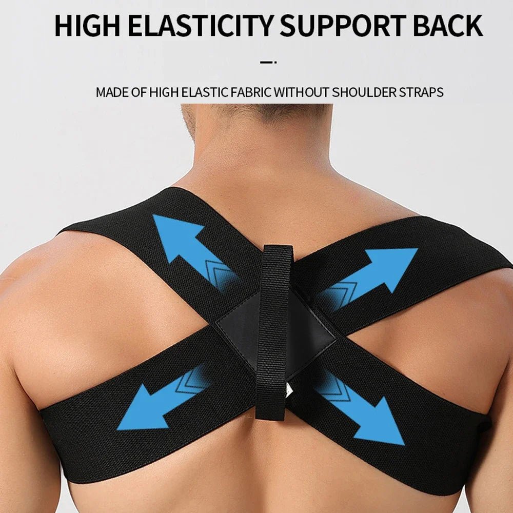 Cat Shop Boys - 1PC Adjustable Back Shoulder Posture Corrector Belt, Clavicle Spine Support Reshape Your Body, Home Sport Upper Back Neck Brace