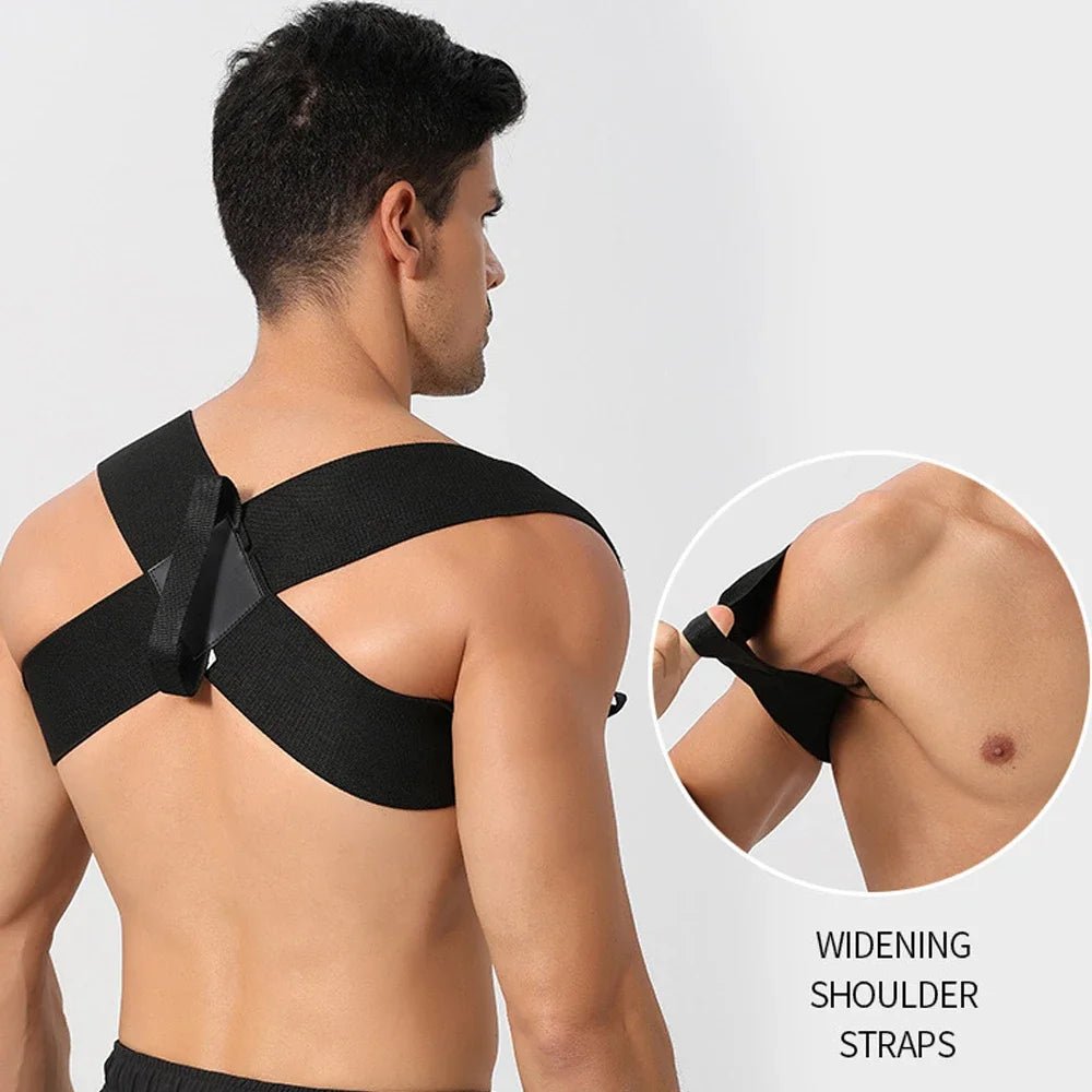 Cat Shop Boys - 1PC Adjustable Back Shoulder Posture Corrector Belt, Clavicle Spine Support Reshape Your Body, Home Sport Upper Back Neck Brace