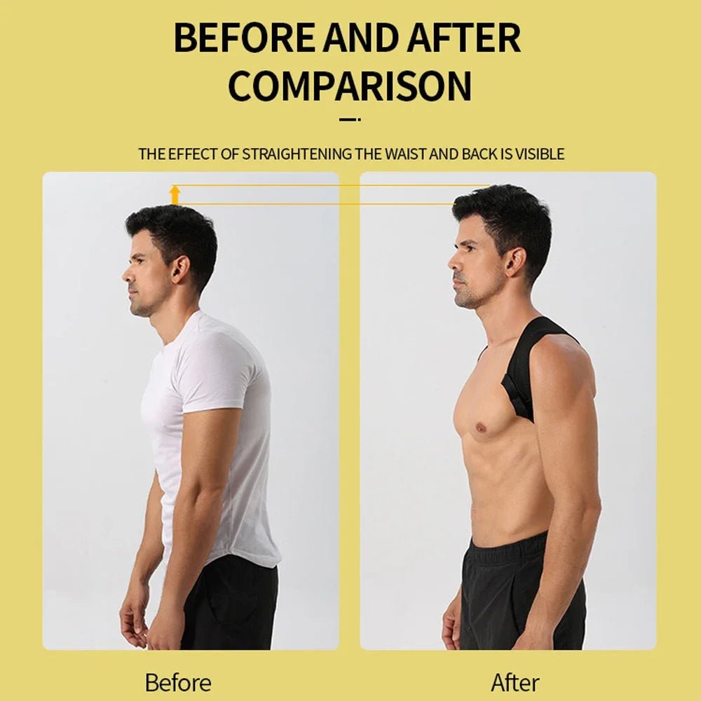 Cat Shop Boys - 1PC Adjustable Back Shoulder Posture Corrector Belt, Clavicle Spine Support Reshape Your Body, Home Sport Upper Back Neck Brace