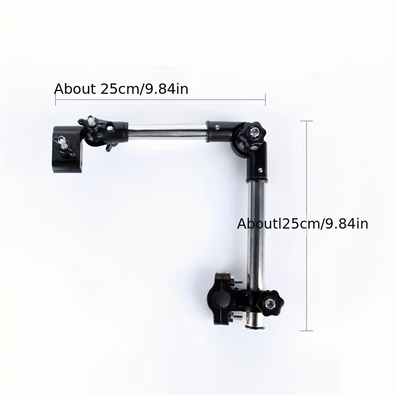 Cat Shop Boys - 1pc Adjustable Umbrella Holder For Bicycles, Strollers, Wheelchairs, 180 Degree Rotating Outdoor Sunshade Support, Foldable Canopy Bracket, Approx. 25cm/9.84in, With Umbrella Fixing Clip And Wrench Included