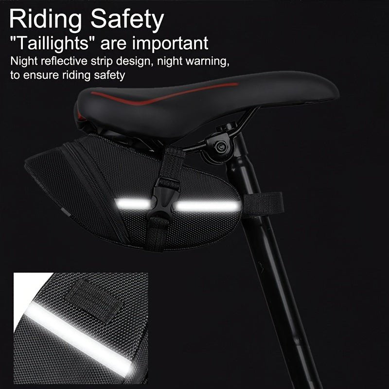 Cat Shop Boys - 1pc Bike Seat Saddle Storage Bag, Mountain Road MTB Bicycle Bike Cycling Saddle Bag, Cycling Accessories