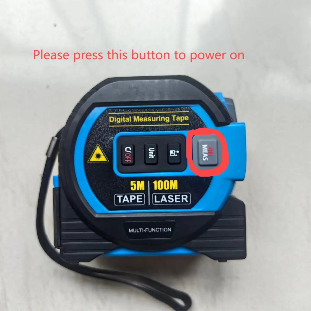 Cat Shop Boys - 1pc Blue 3 - In - 1 Laser Tape Measure, High - precision Rechargeable Infrared Laser Rangefinder