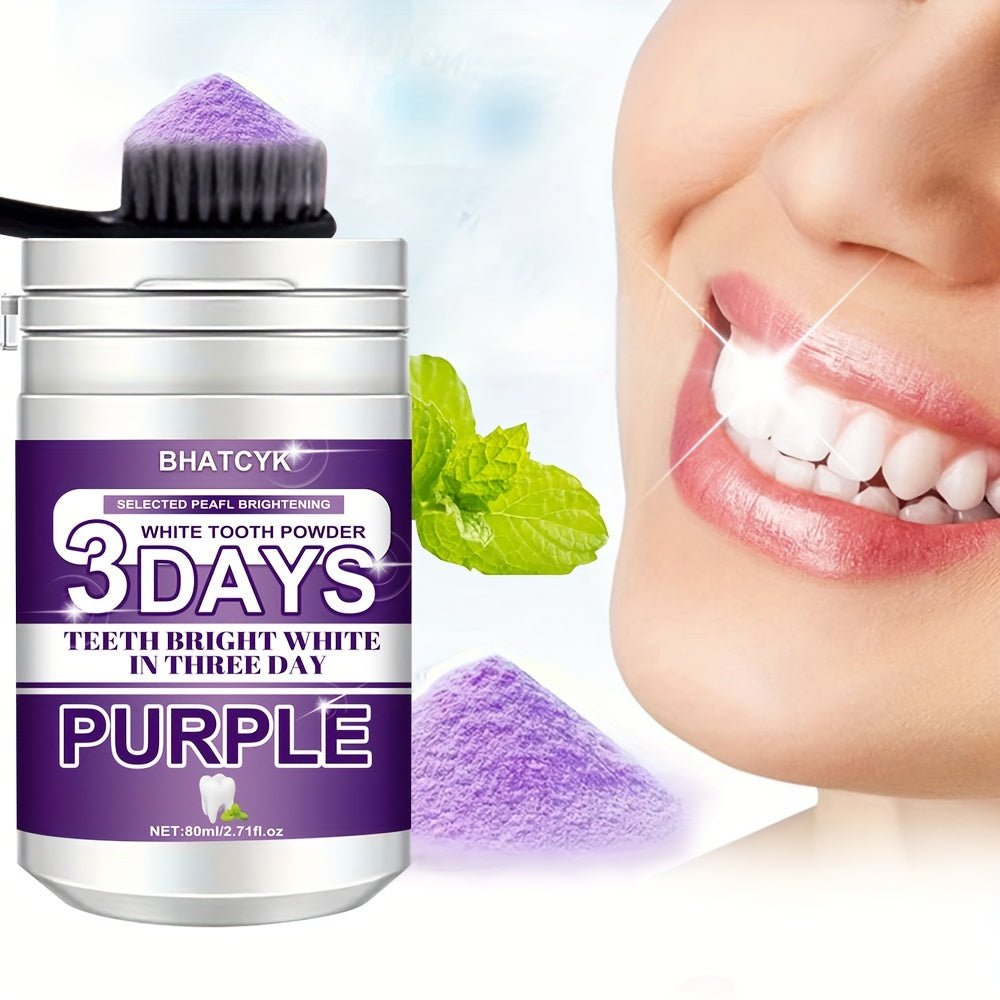 Cat Shop Boys - 1pc Purple Teeth Cleaning Powder, Teeth Polishing Tooth Deep Cleaning Powder,Tooth Cleaning Powder For Daily Life