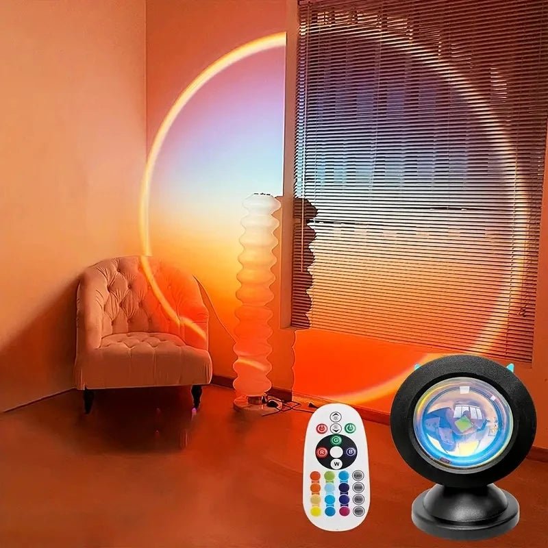 Cat Shop Boys - 1pc - The new sunset light comes with earbuds and remote control in 16 colors Customized version