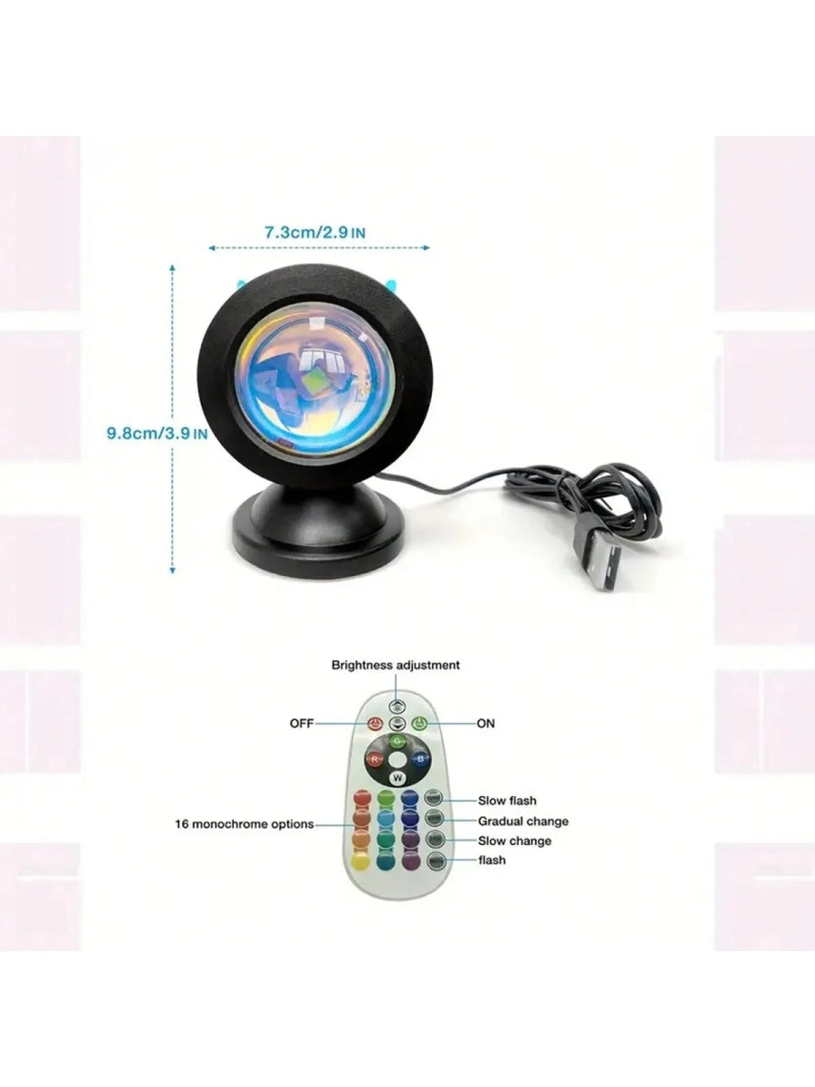 Cat Shop Boys - 1pc - The new sunset light comes with earbuds and remote control in 16 colors Customized version