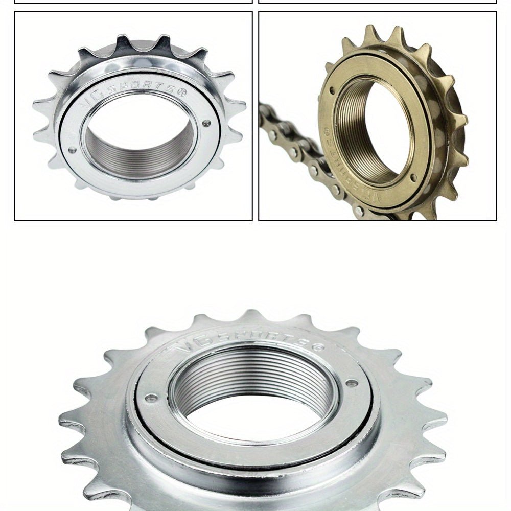 Cat Shop Boys - 1pc VG Sports 16T/18T/20T/22T/24T 34MM Bicycle Flywheel Single Speed Bicycle Flywheel Sprocket 1 Speed Gear For BMX Flywheel Sprocket Gear Bike Accessories