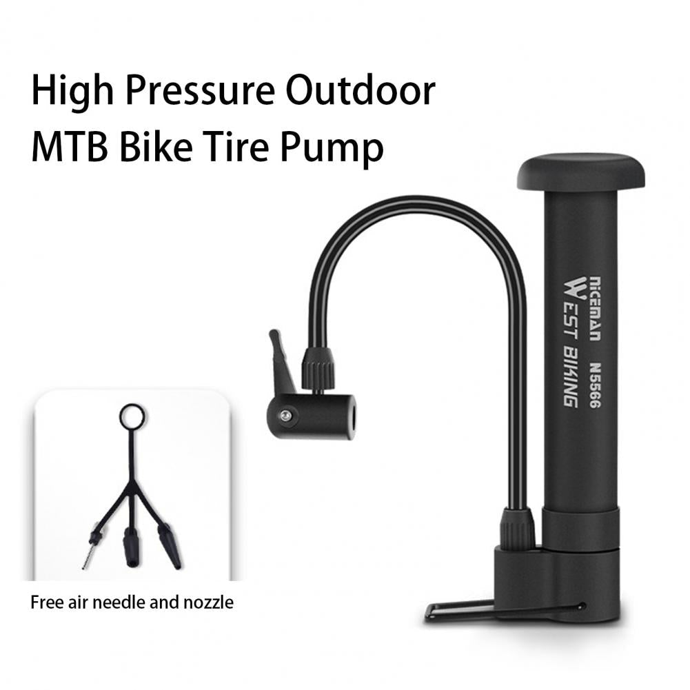 Cat Shop Boys - 1set Bike Air Pump, Foot Pumps, Portable Outdoor MTB Bike Tire Pump, Cycling Tools