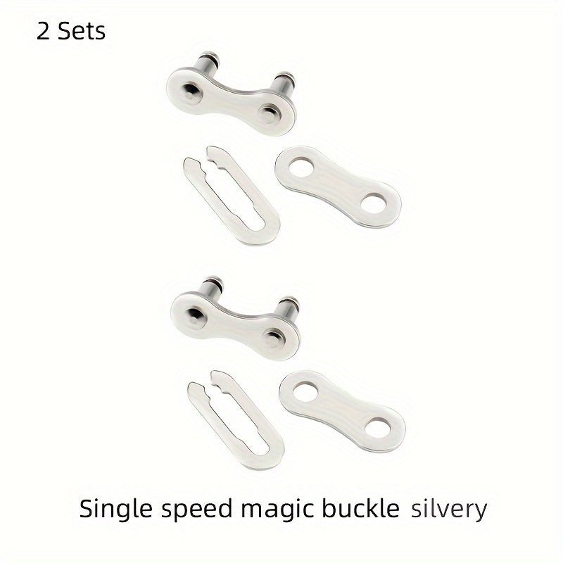 Cat Shop Boys - 2 Sets Of Mountain Road Bicycle Chain Magic Buckle, Missing Chain For 6S/7S/8S/9/10/11/12 Speed, Quick Release For Single Speed Chain, Bicycle Chain Installation And Removal Pliers Tool