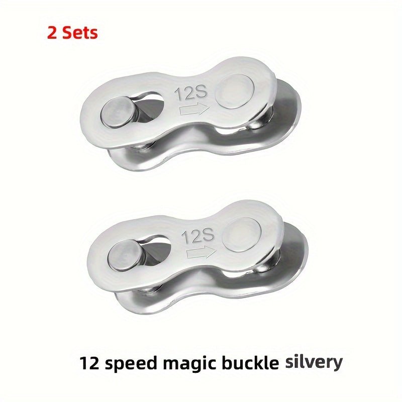 Cat Shop Boys - 2 Sets Of Mountain Road Bicycle Chain Magic Buckle, Missing Chain For 6S/7S/8S/9/10/11/12 Speed, Quick Release For Single Speed Chain, Bicycle Chain Installation And Removal Pliers Tool