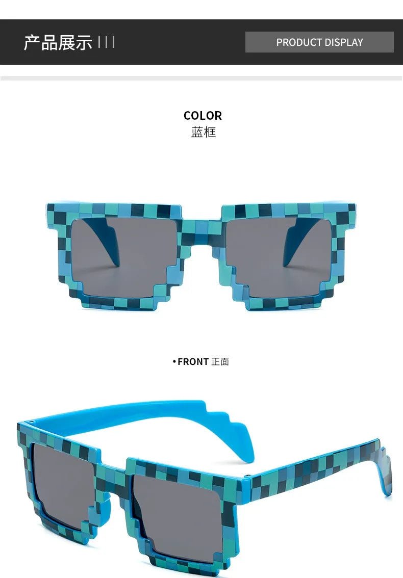 Cat Shop Boys - 2021 New fashion Sun Glasses Hot Sale Sunglasses Creeper Glasses Novelty Mosaic Funny Goggles Boys Girls Pixel Eyewear