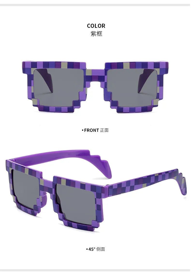 Cat Shop Boys - 2021 New fashion Sun Glasses Hot Sale Sunglasses Creeper Glasses Novelty Mosaic Funny Goggles Boys Girls Pixel Eyewear