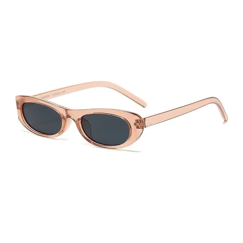 Cat Shop Boys - 2024 New Retro Oval Frame Sunglasses Personalized Small Frame Trend Versatile Street Shooting Sun Glasses Female