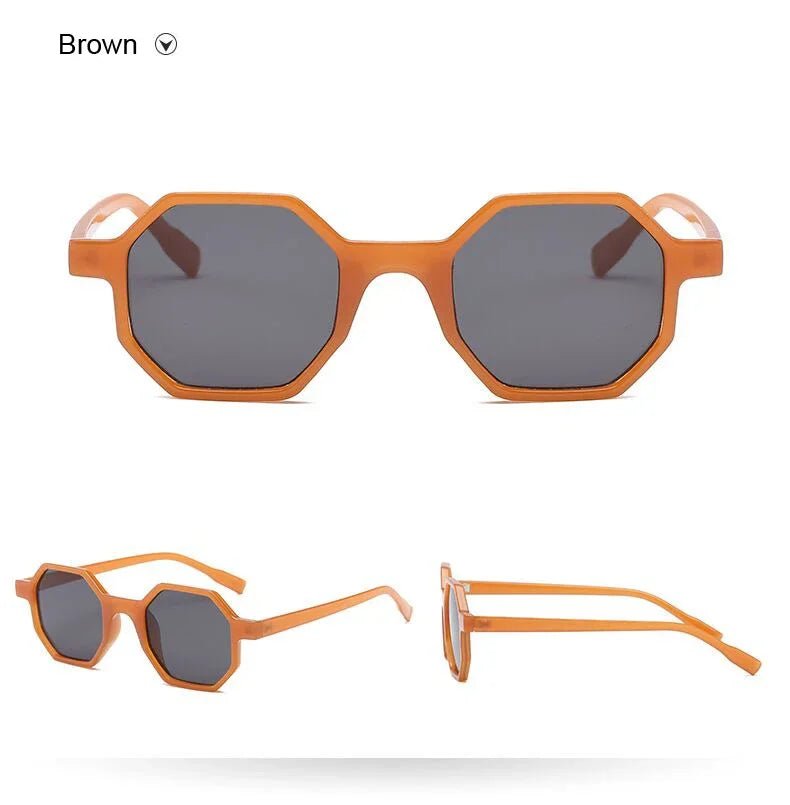 Cat Shop Boys - 2024 Retro Style Polarized Sunglasses UV400 Male Green Brown Polygon Ladies Sun Glasses for Men Summer New Eyewear 썬그라스