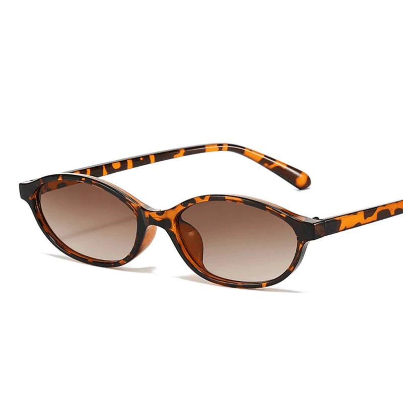 Cat Shop Boys - 2024 Women's Leopard Brown Sunglasses Fashion Brand Small Frame Sun Glasses Ladies Retro Oval Eyewear Shade Oculus De Sol