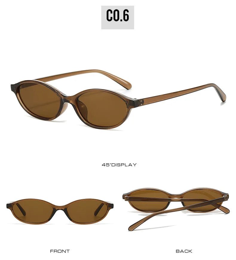 Cat Shop Boys - 2024 Women's Leopard Brown Sunglasses Fashion Brand Small Frame Sun Glasses Ladies Retro Oval Eyewear Shade Oculus De Sol