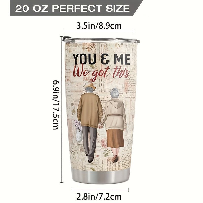 Cat Shop Boys - 20oz Stainless Steel Tumbler with Heartfelt Message for Husband - Ideal for Valentine's, Birthday, Anniversary & Father's Day Gifts - Durable, Reusable Drinkware with Vintage Design, Hand Wash Only