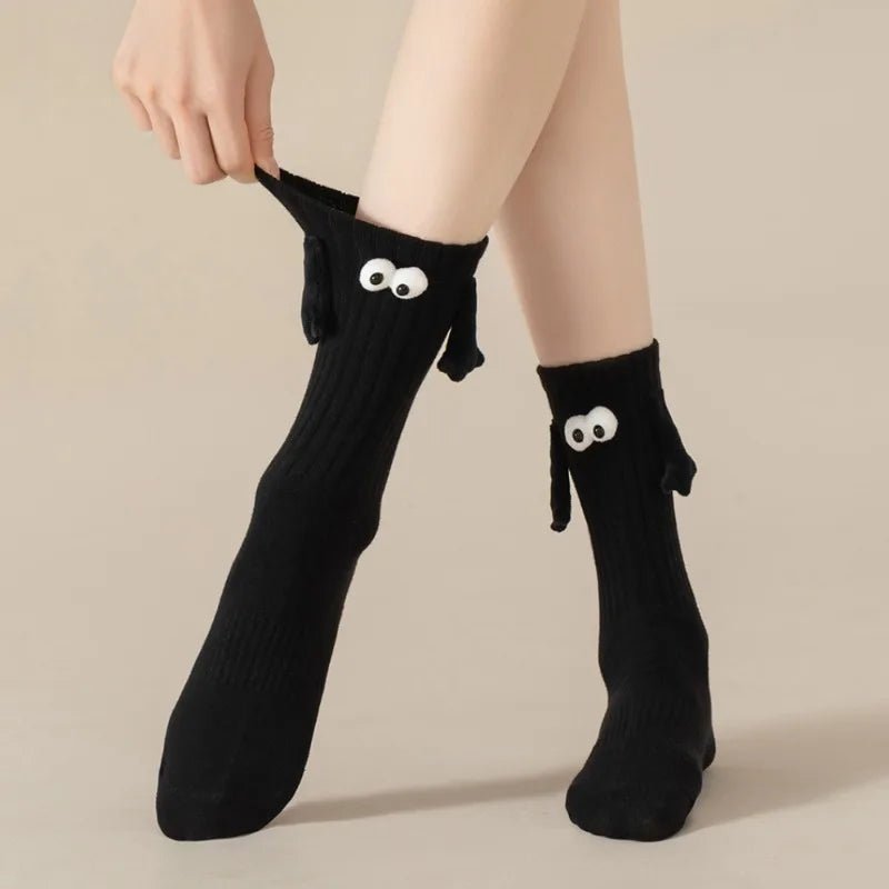 Cat Shop Boys - 20Pairs Quirky Hand - holding Socks Couple's Magnetic Pulling Hand Cute Holding Feet Socks Cotton Self - labeling Sucker Punch Socks