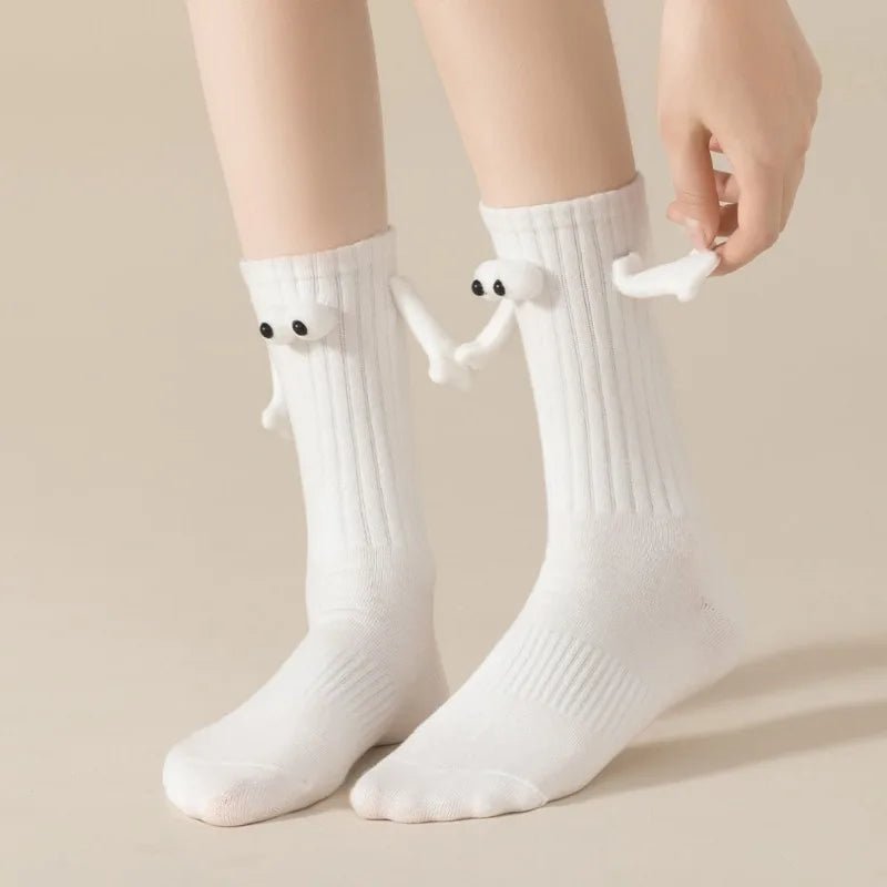 Cat Shop Boys - 20Pairs Quirky Hand - holding Socks Couple's Magnetic Pulling Hand Cute Holding Feet Socks Cotton Self - labeling Sucker Punch Socks