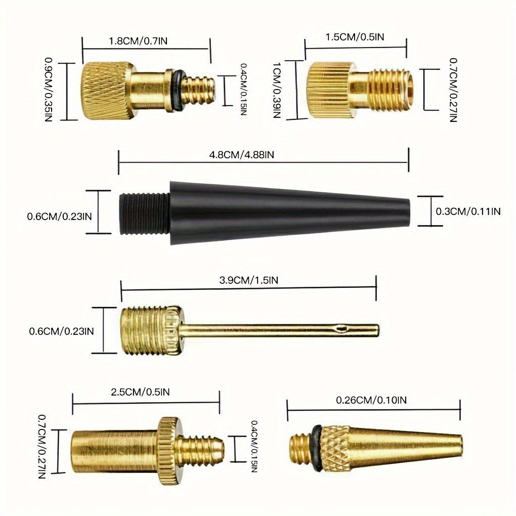 Cat Shop Boys - 26 Pieces Bicycle Valves Adapter, Copper Cycling Pump Adapters Combinations Needles, Inflator Tool Parts For Mountain Bike