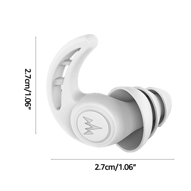 Cat Shop Boys - 2Pcs 3 Layer Soft Silicone Ear Plugs Tapered Sleep Noise Reduction Earplugs Sound Insulation Ear Protector