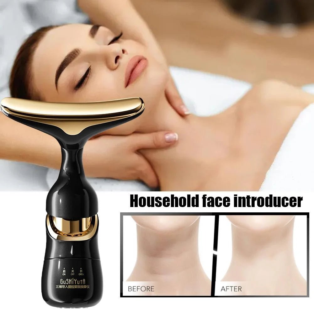 Cat Shop Boys - 3 In 1 Face Massager Neck Facial Eye Massage V - line Face Lifting Massager Anti Aging Wrinkle Removal Skin Beauty Device For Home