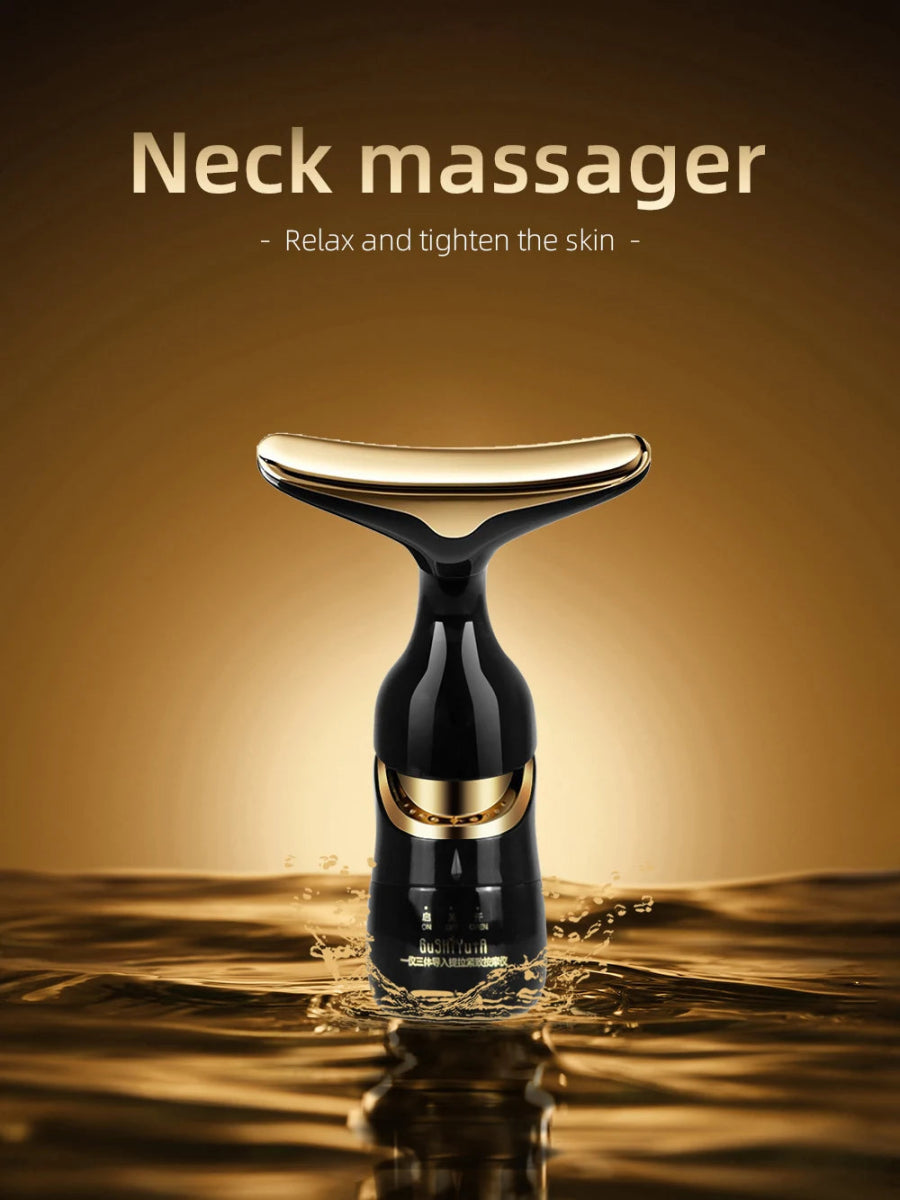 Cat Shop Boys - 3 In 1 Face Massager Neck Facial Eye Massage V - line Face Lifting Massager Anti Aging Wrinkle Removal Skin Beauty Device For Home