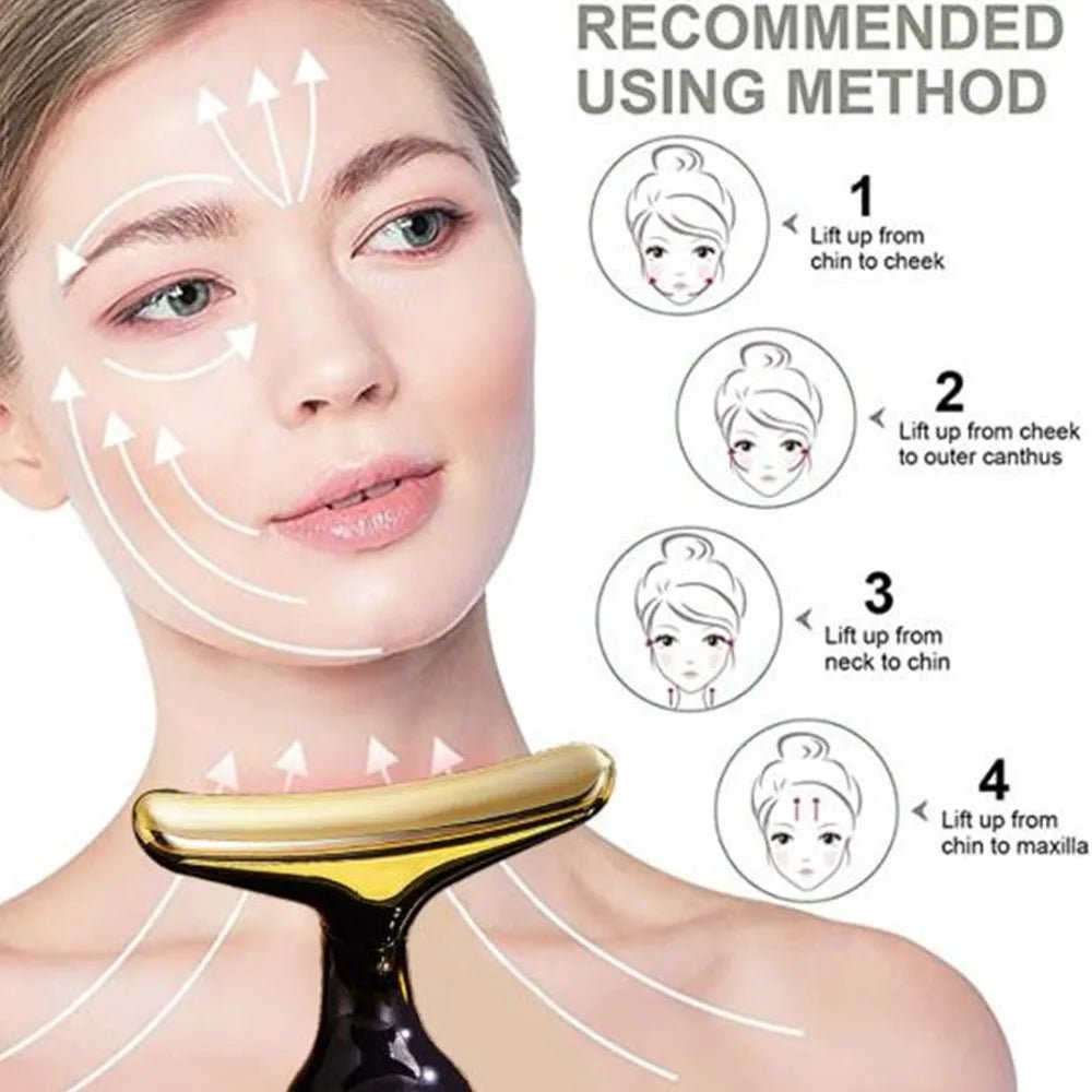 Cat Shop Boys - 3 In 1 Face Massager Neck Facial Eye Massage V - line Face Lifting Massager Anti Aging Wrinkle Removal Skin Beauty Device For Home