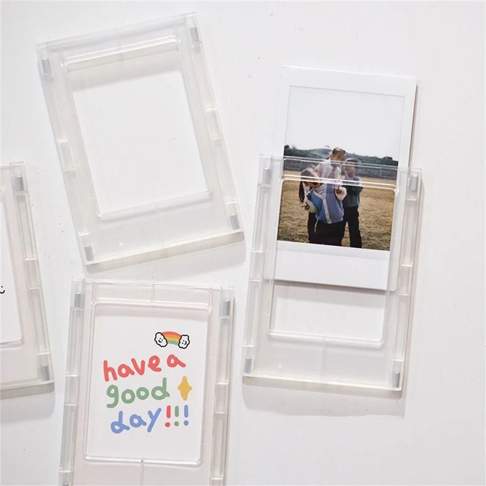 Cat Shop Boys - 3 - InchPhoto Frame Magnet Design Polaroid Photo Frame Mini Acrylic Magnetic Picture Frames Transparent Acrylic Card Display Stand