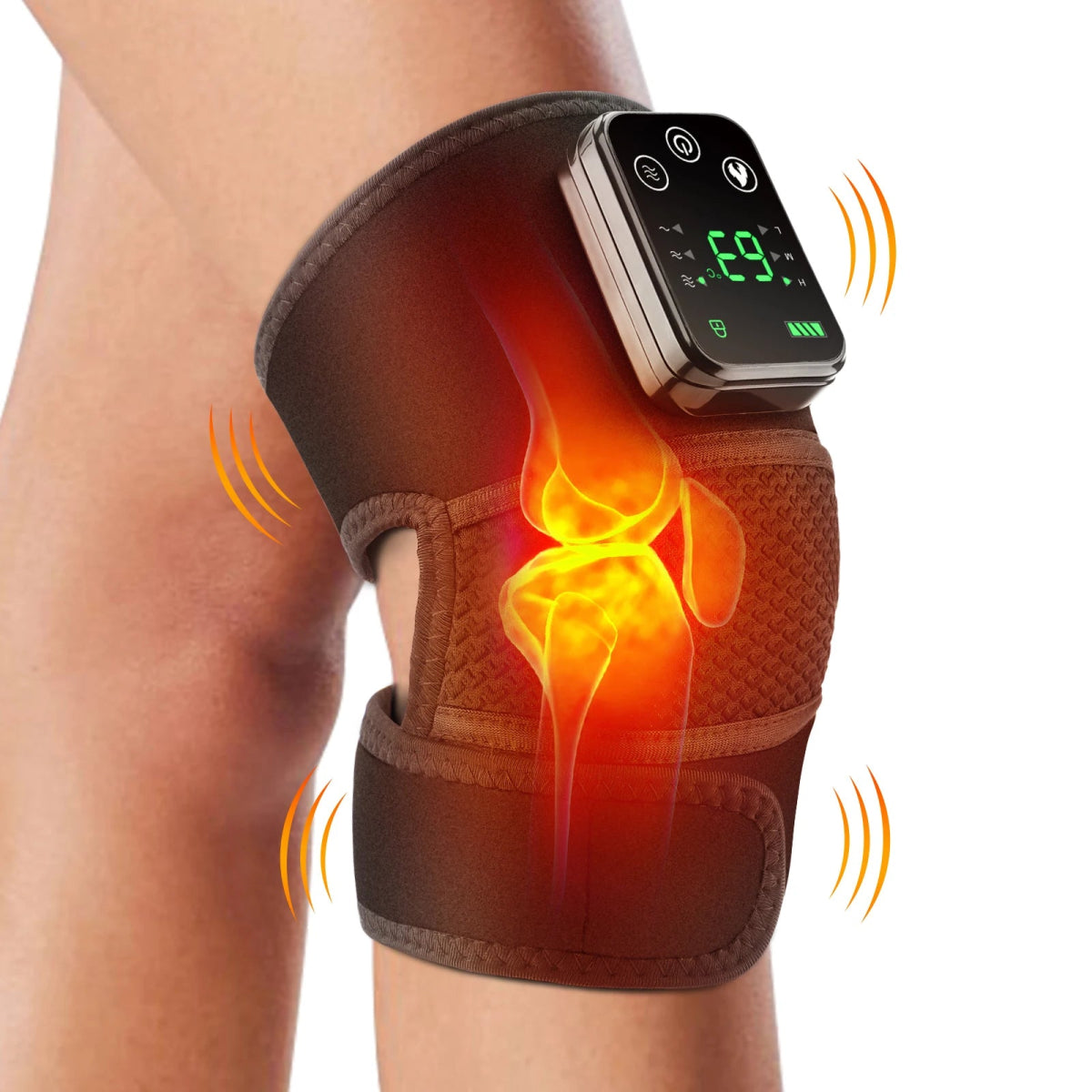 Cat Shop Boys - 3 Level Heated Vibration Knee Shoulder Elbow Massager for Arthritis Temperature Control Shoulder Brace Support Knee Warmer