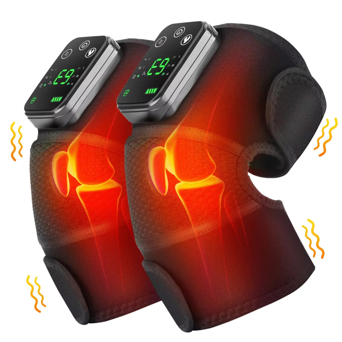 Cat Shop Boys - 3 Level Heated Vibration Knee Shoulder Elbow Massager for Arthritis Temperature Control Shoulder Brace Support Knee Warmer