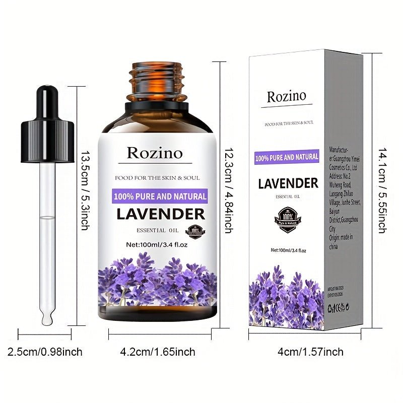 Cat Shop Boys - 3.38oz Lavender Essential Oil, 1For Skin Care, Massage, Shower, Diffuser Relaxation Essential Oil, Suit For Face, Body, Nails, Hair, Eyelashes