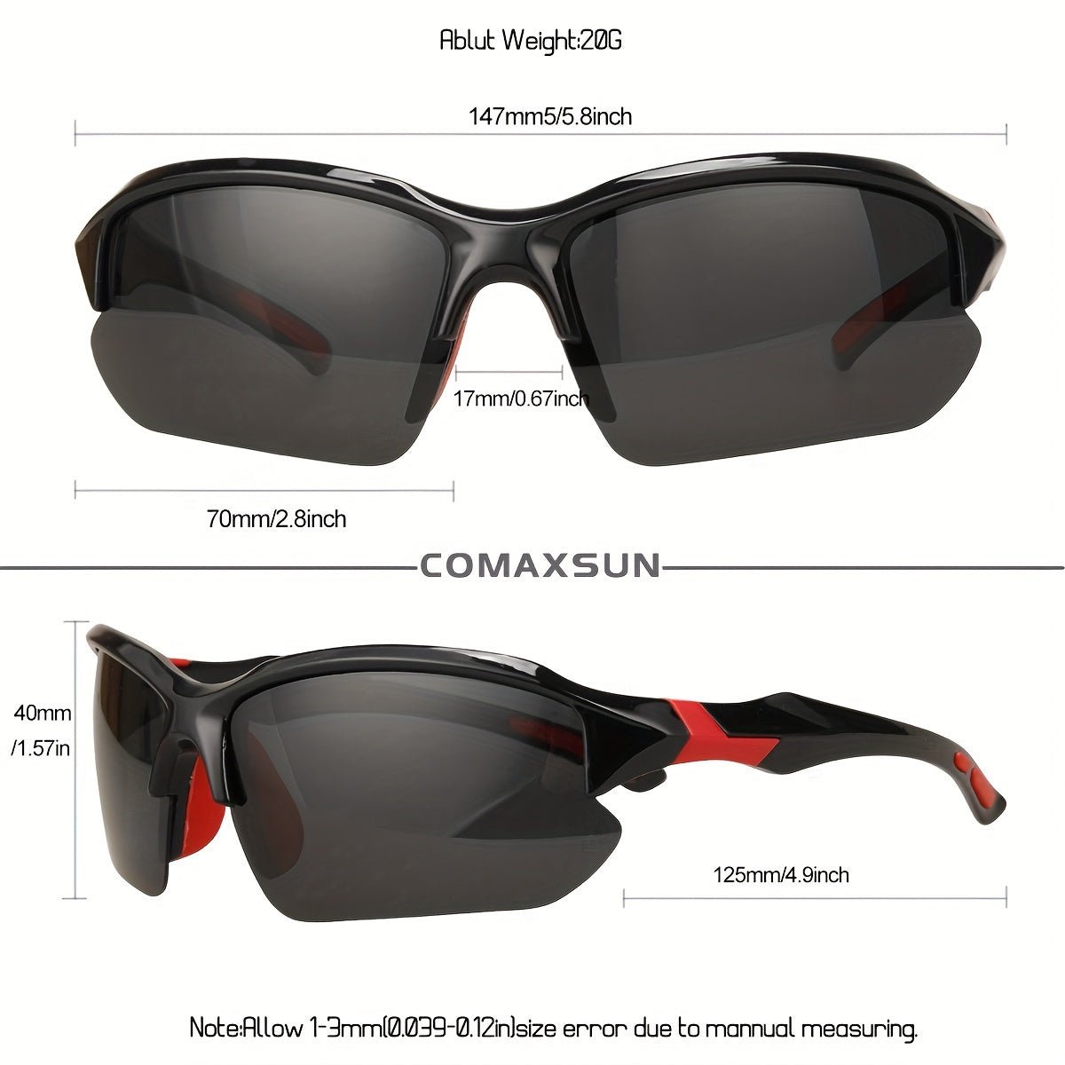 Cat Shop Boys - 3pcs Polarized Sports Glasses For Men & Women, Outdoor Casual Windproof Glasses For Cycling, Baseball, Running, Fishing, Golf, Driving, Sunbathing