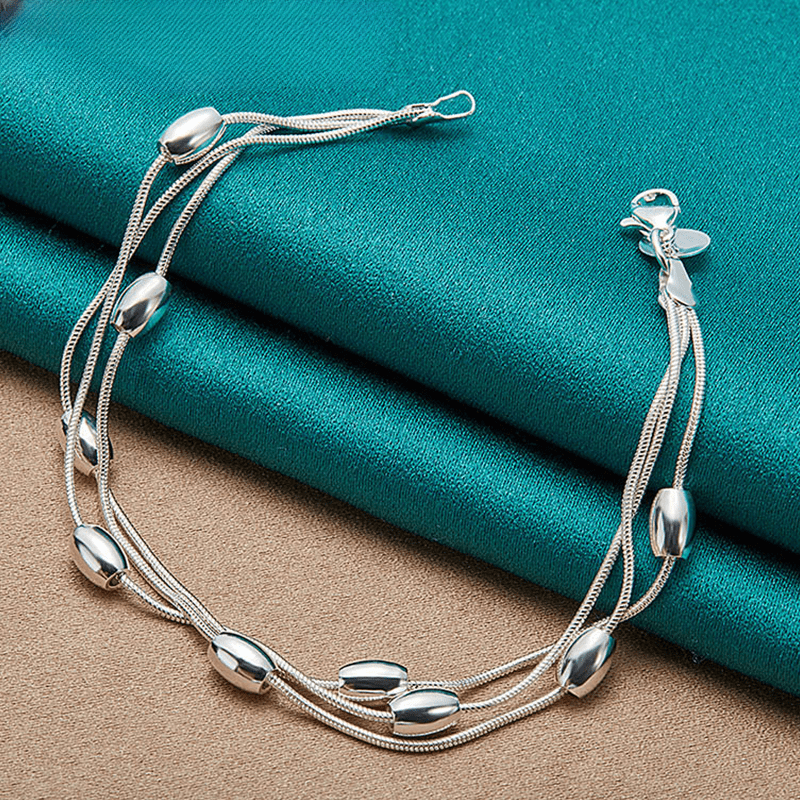 Cat Shop Boys - 3pcs Set S925 Sterling Silver - Delicate multi - layer bracelet - Stylish Women's niche design jewelry - hypoallergenic, versatile and delicate perfect gift