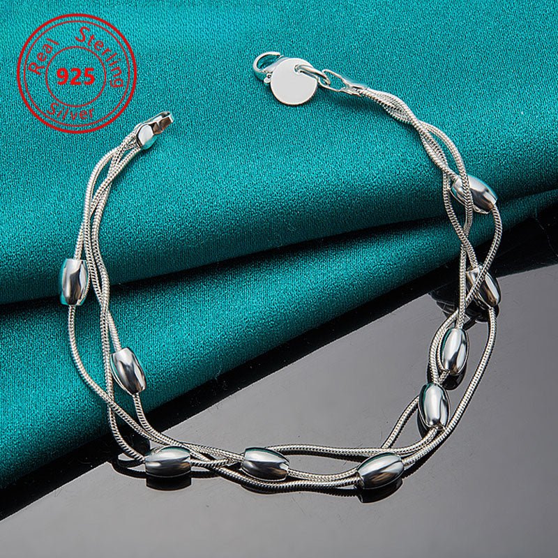 Cat Shop Boys - 3pcs Set S925 Sterling Silver - Delicate multi - layer bracelet - Stylish Women's niche design jewelry - hypoallergenic, versatile and delicate perfect gift